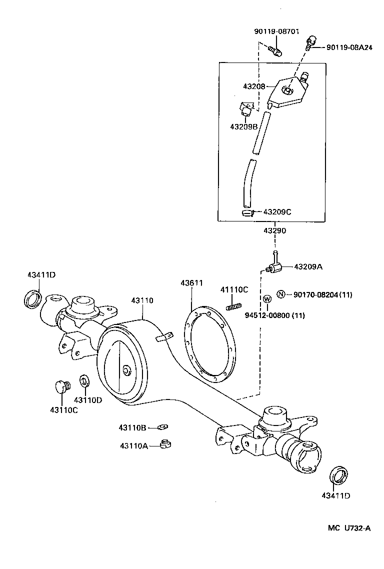 Front Axle Housing & Differential