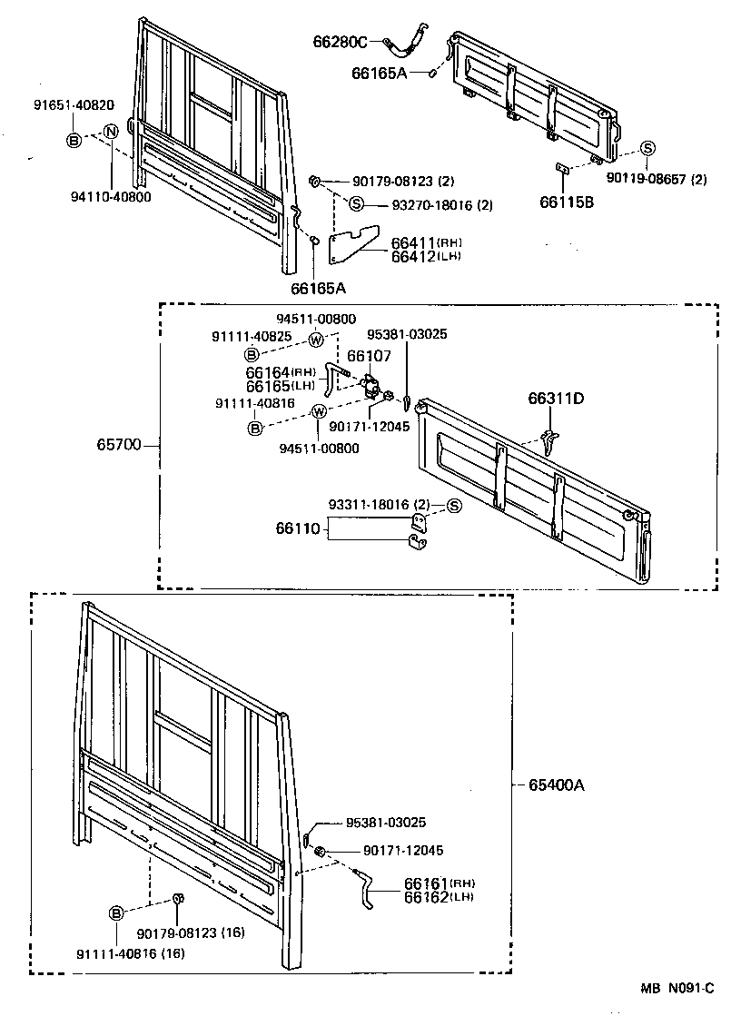 Rear Body Guard Frame Tail Gate