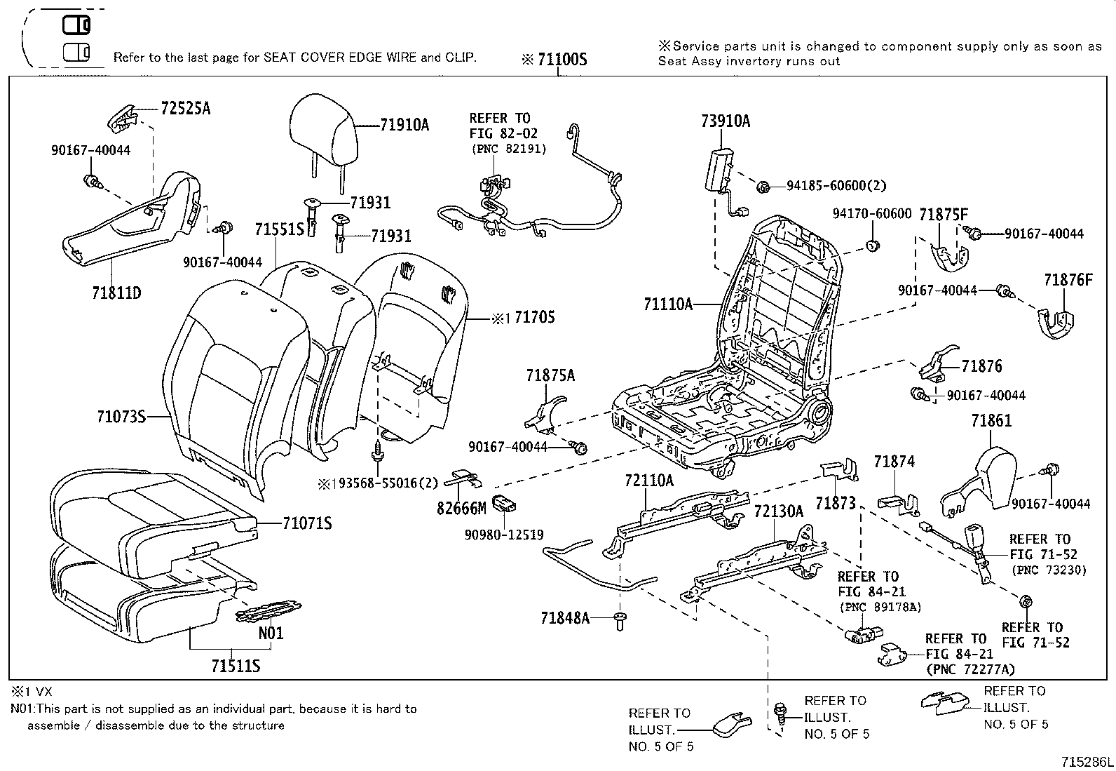 Asiento y pista del asiento