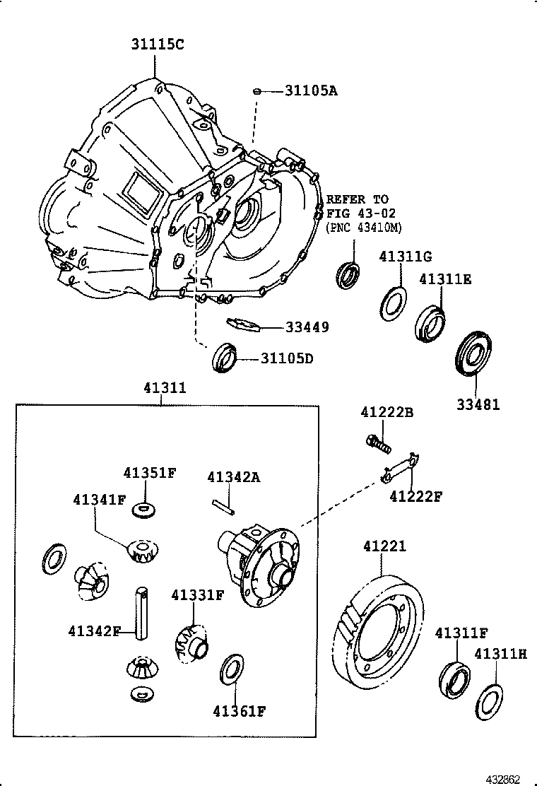 Front Axle Housing & Differential