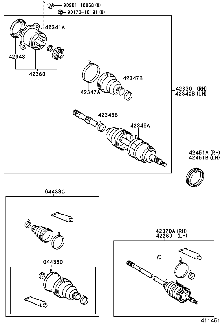 Rear Axle Shaft Hub