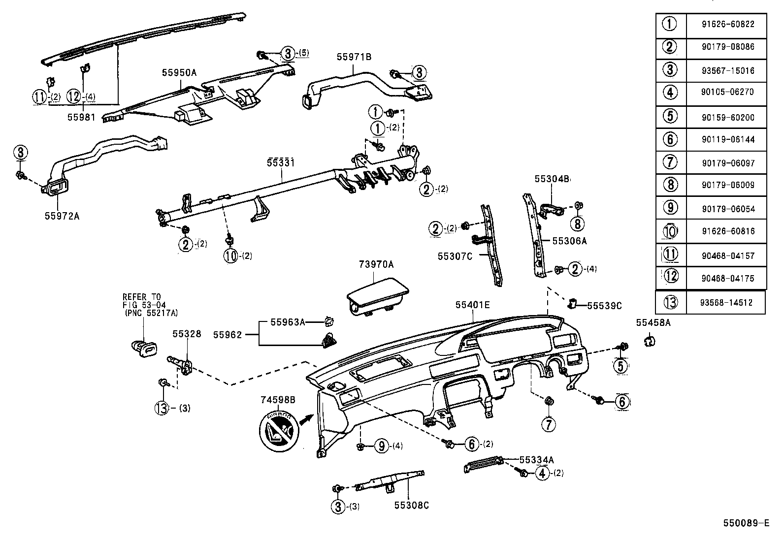 Instrument Panel Glove Compartment