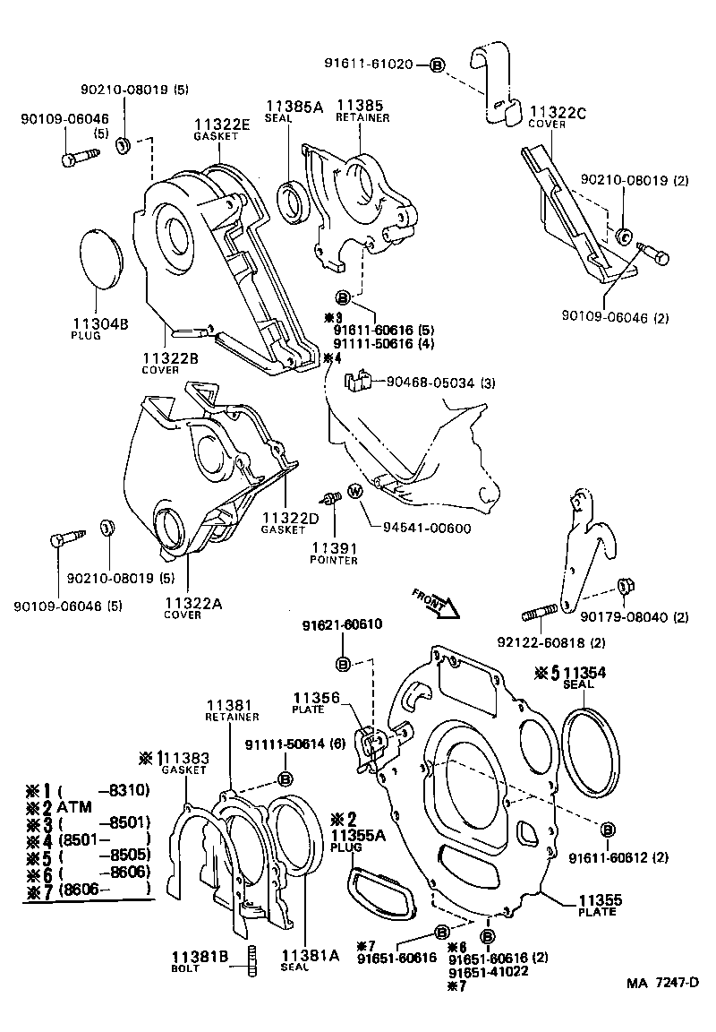 Timing Gear Cover & Rear End Plate