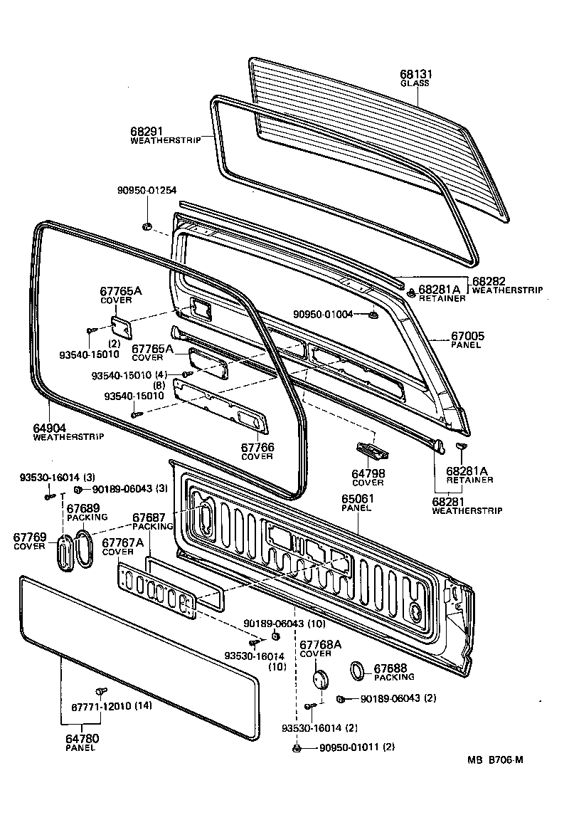 Back Door Panel Glass