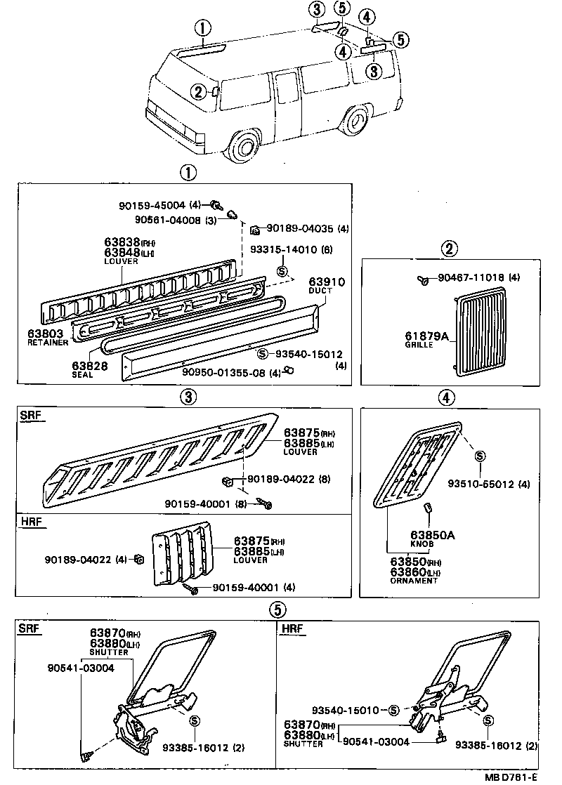 Rear Ventilator & Roof Ventilator