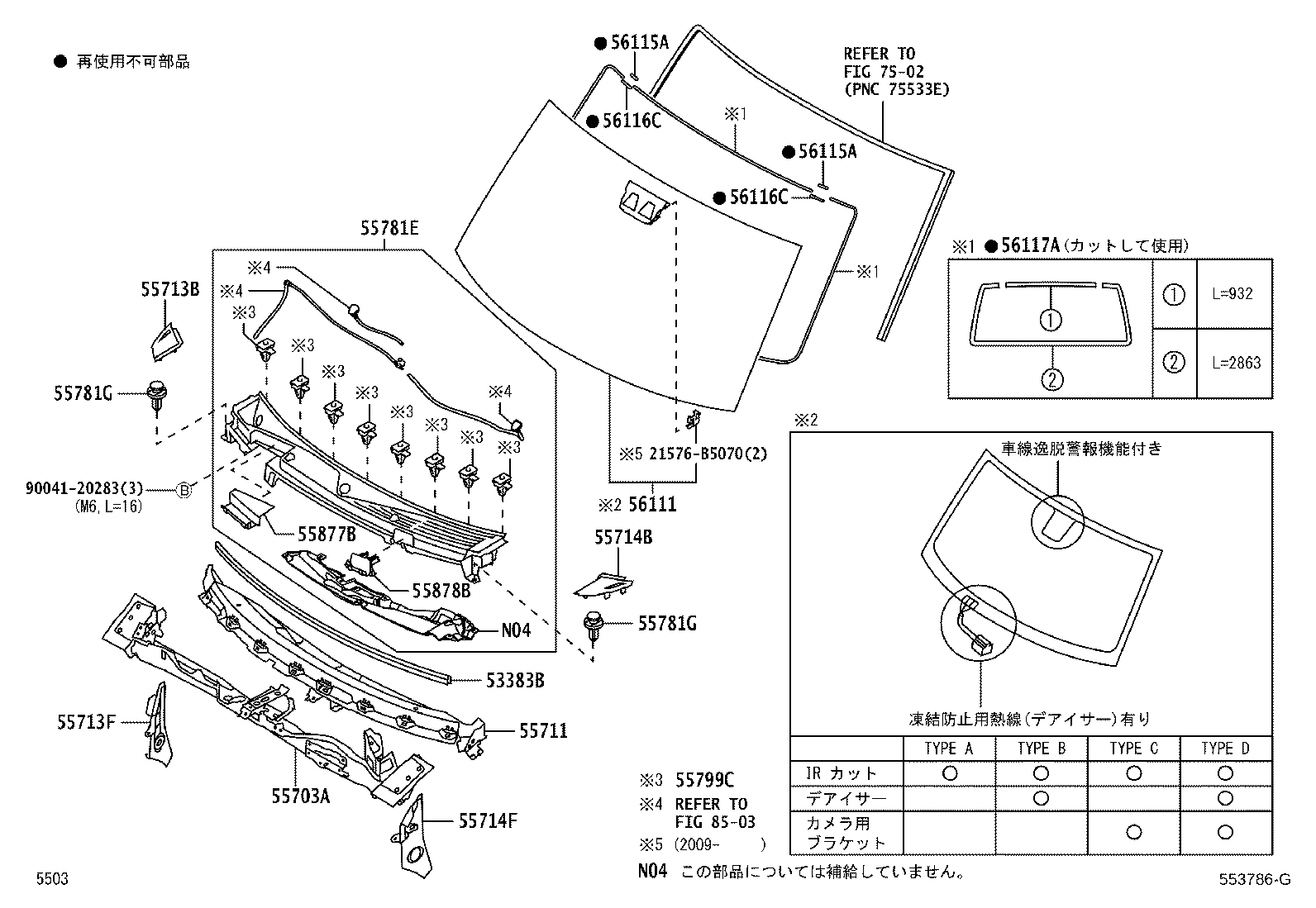 Panel de capó y cristal del parabrisas
