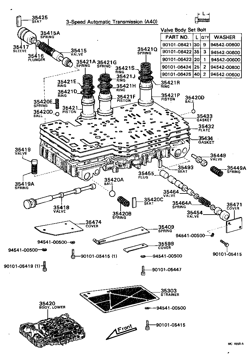 Valve Body Oil Strainer