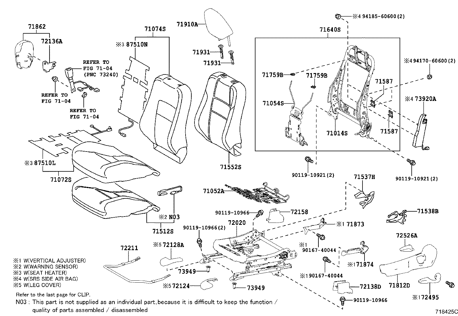 Front Seat & Seat Track