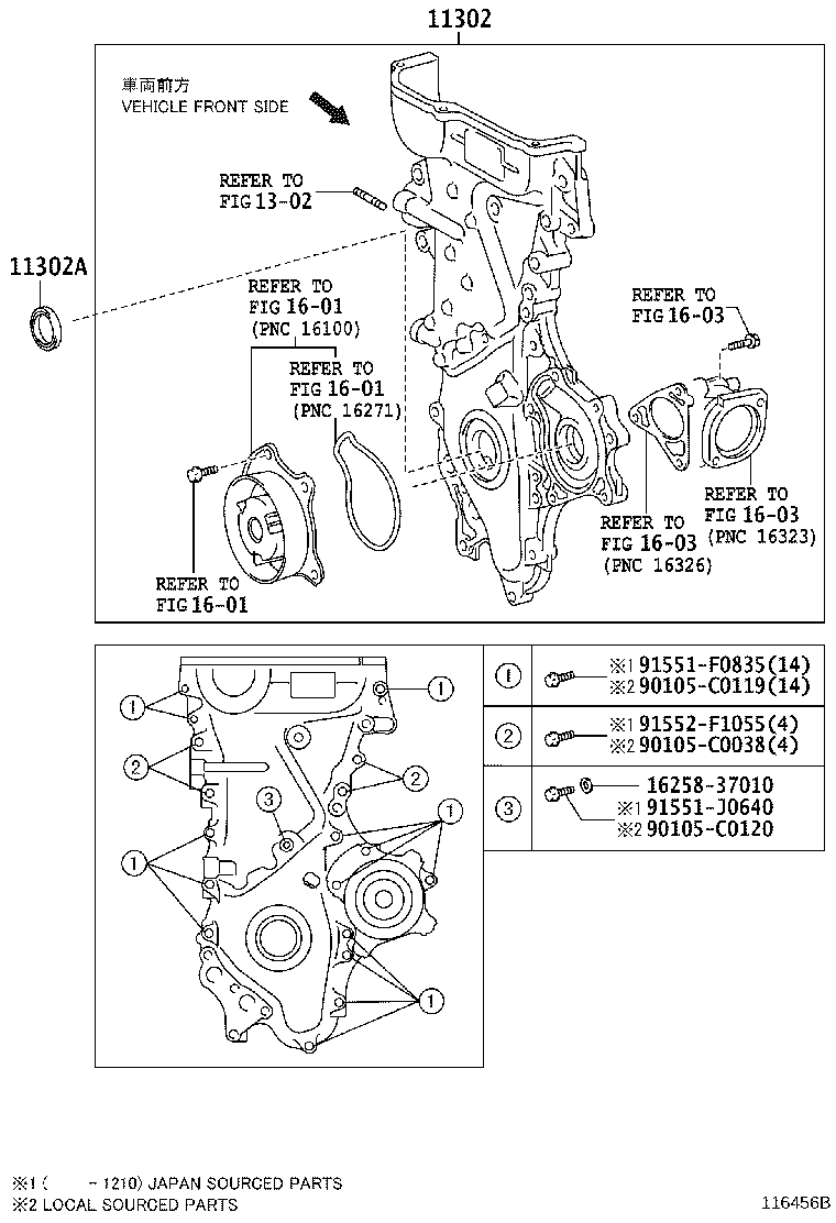 Timing Gear Cover & Rear End Plate