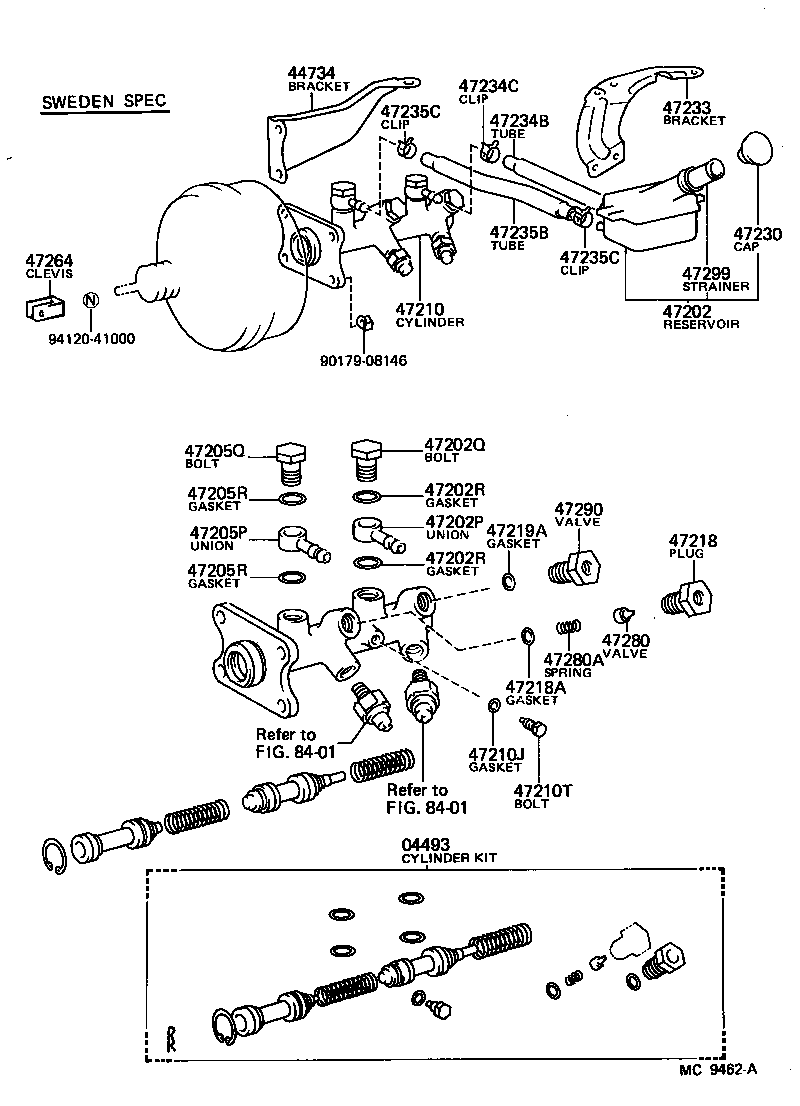 Cilindro maestro del freno