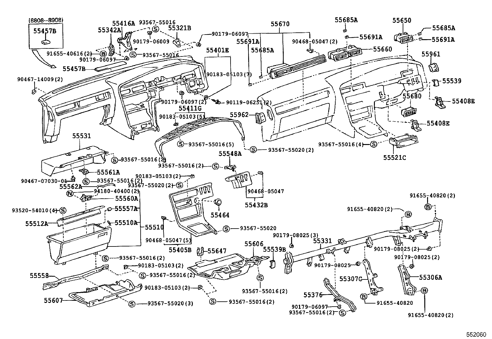 Instrument Panel Glove Compartment