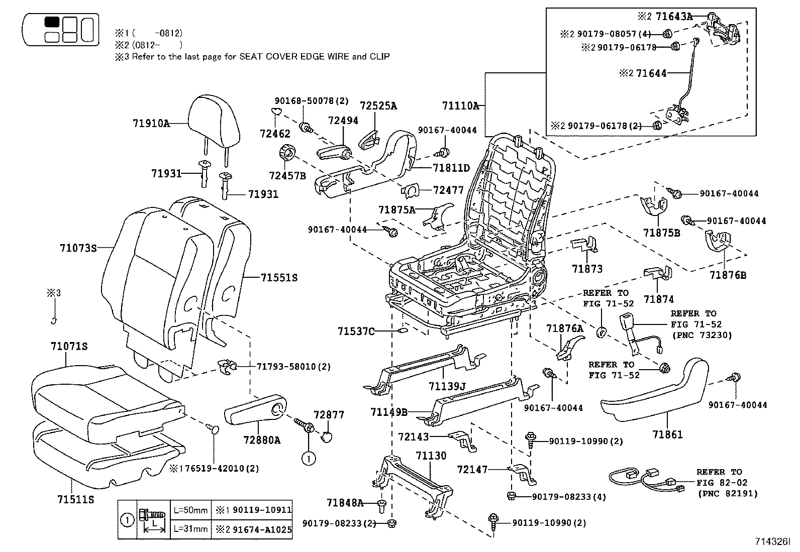 Asiento y pista del asiento