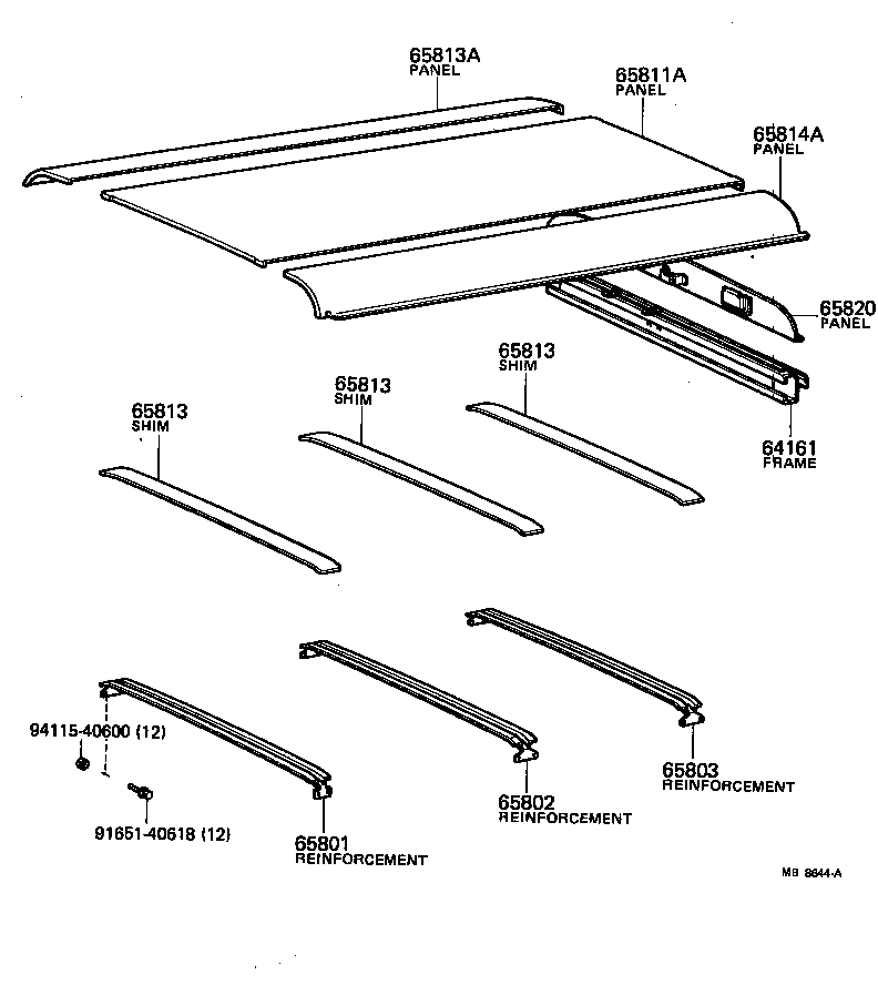 Rear Body Top Curtain Roof Panel