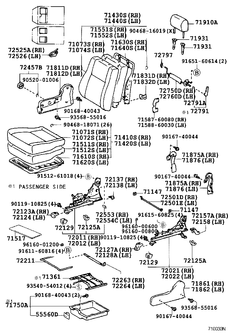 Asiento y pista del asiento