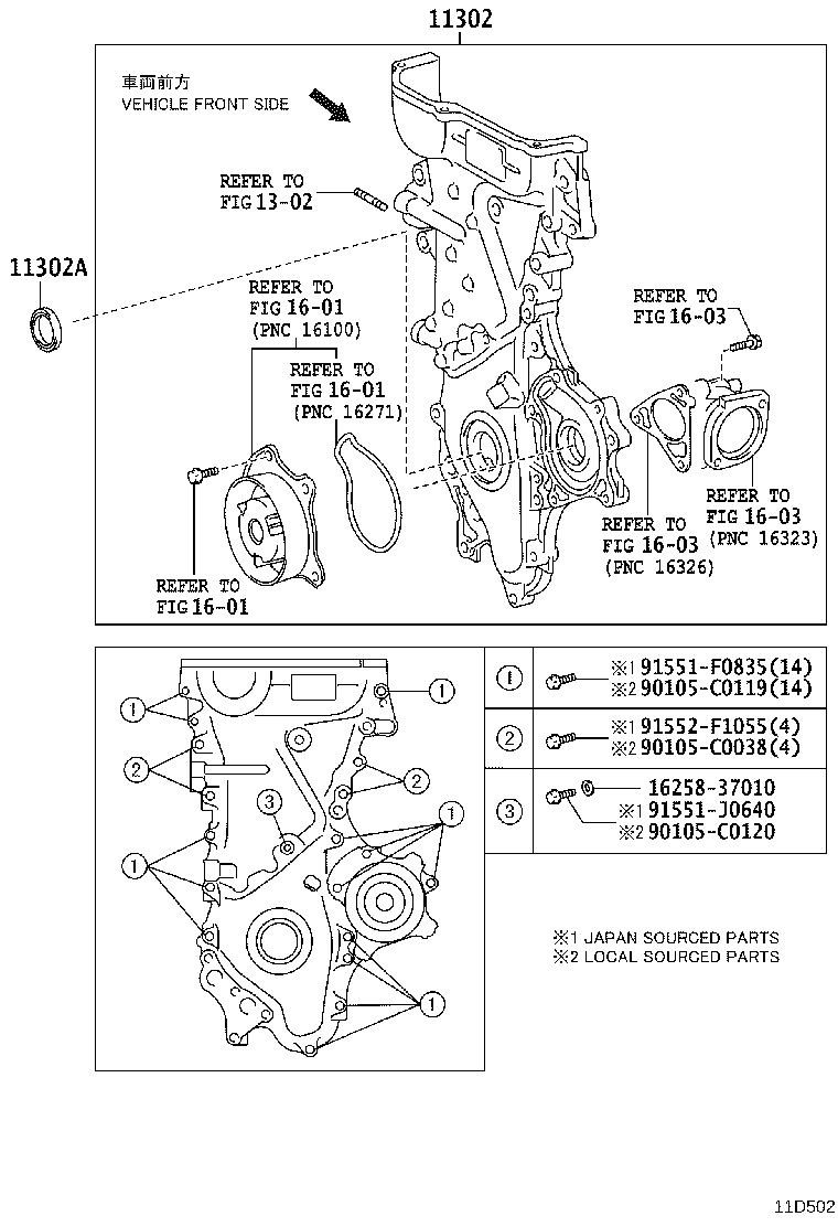 Timing Gear Cover & Rear End Plate