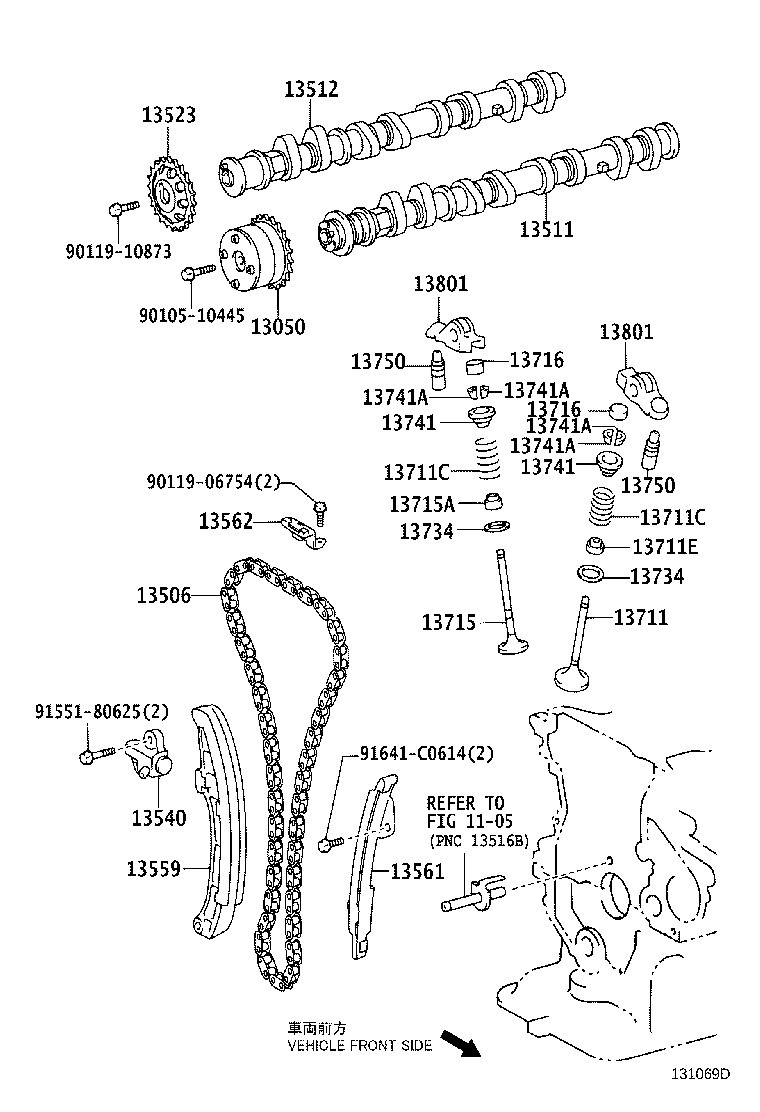 Árbol de levas y válvula