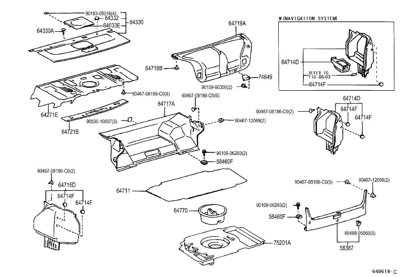 Package Tray Panel & Luggage Compartment Mat