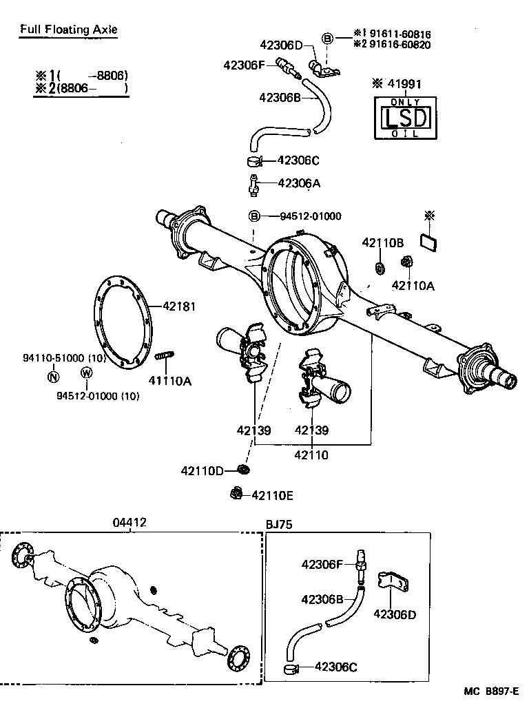 Rear Axle Housing Differential