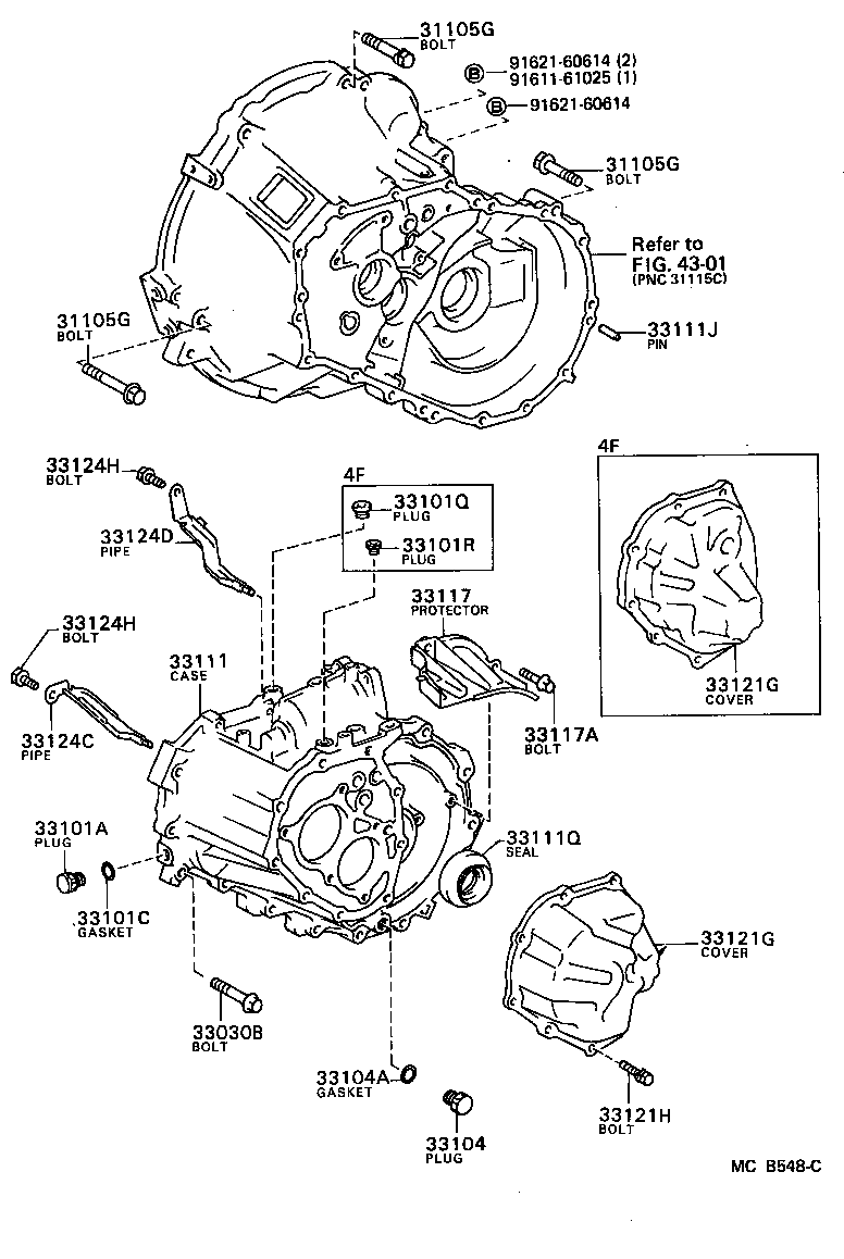 Clutch Housing + Transmission Case