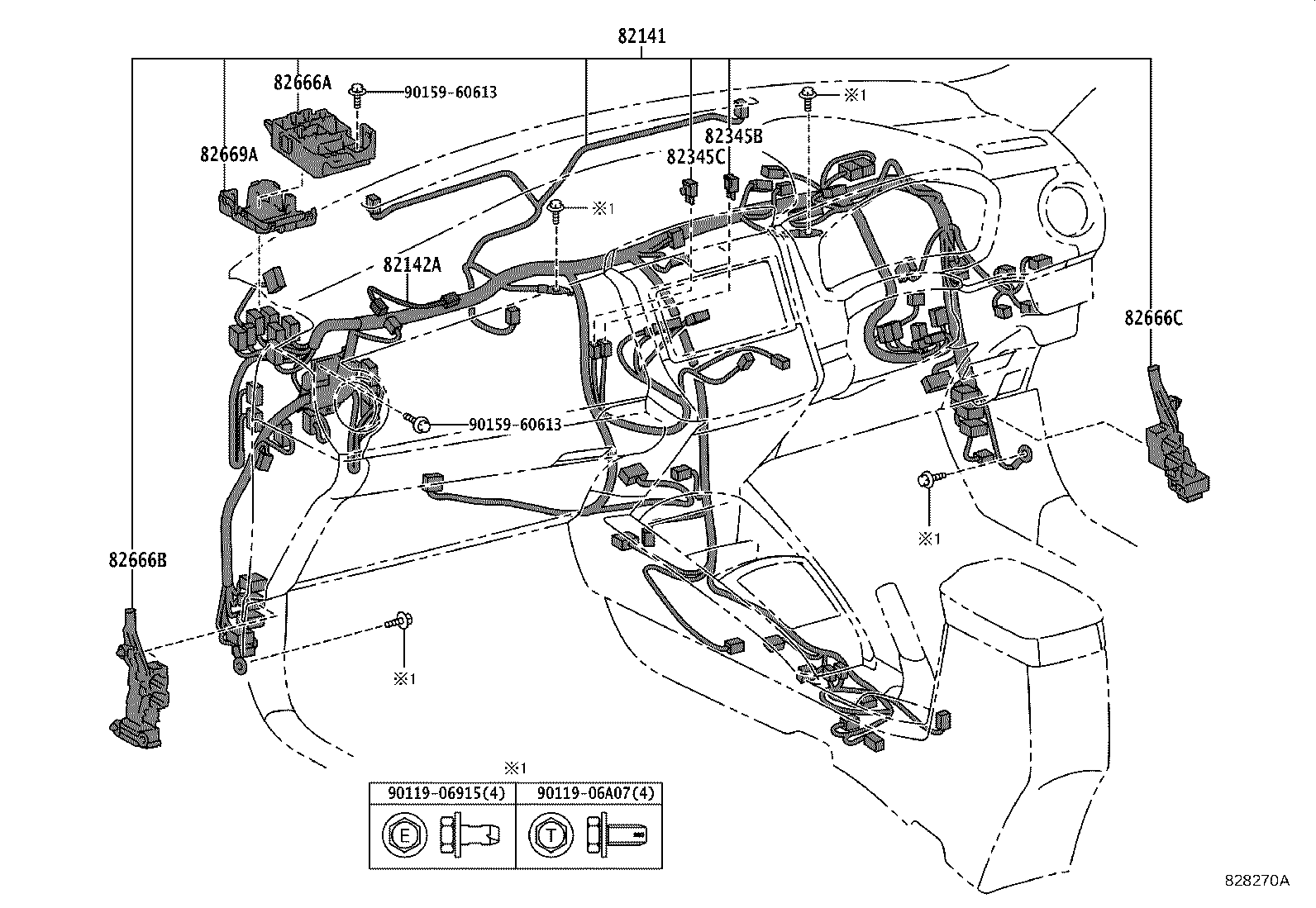 82141-1XE90 Wire, Instrument Panel Toyota | YoshiParts