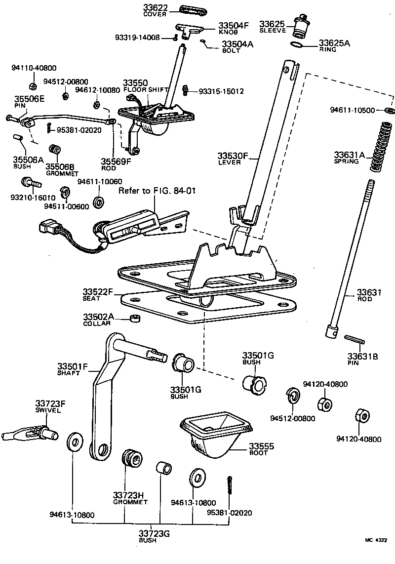 Shift Lever & Retainer