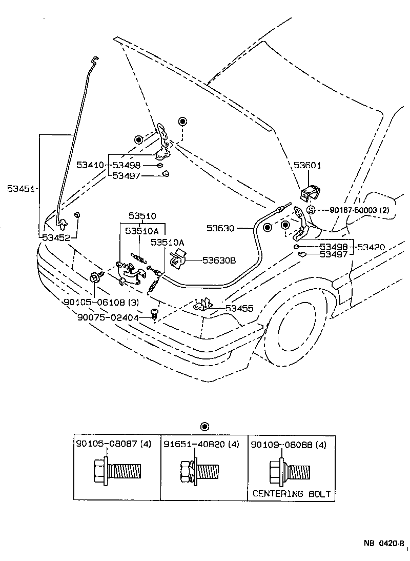 Hood Lock & Hinge