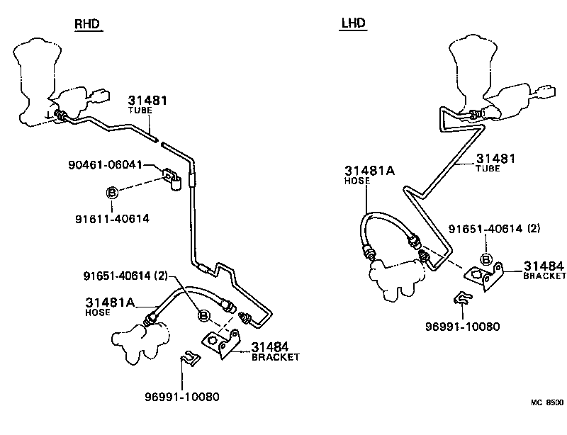 Clutch Pedal Flexible Hose