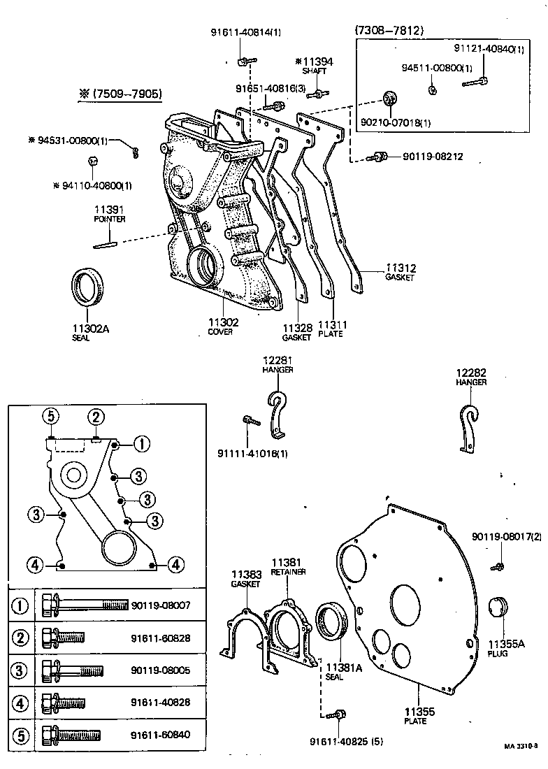 Timing Gear Cover & Rear End Plate