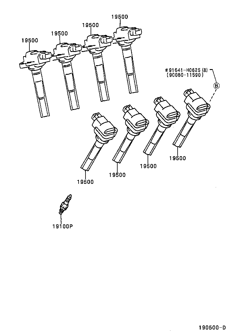 Ignition Coil Spark Plug Glow Plug