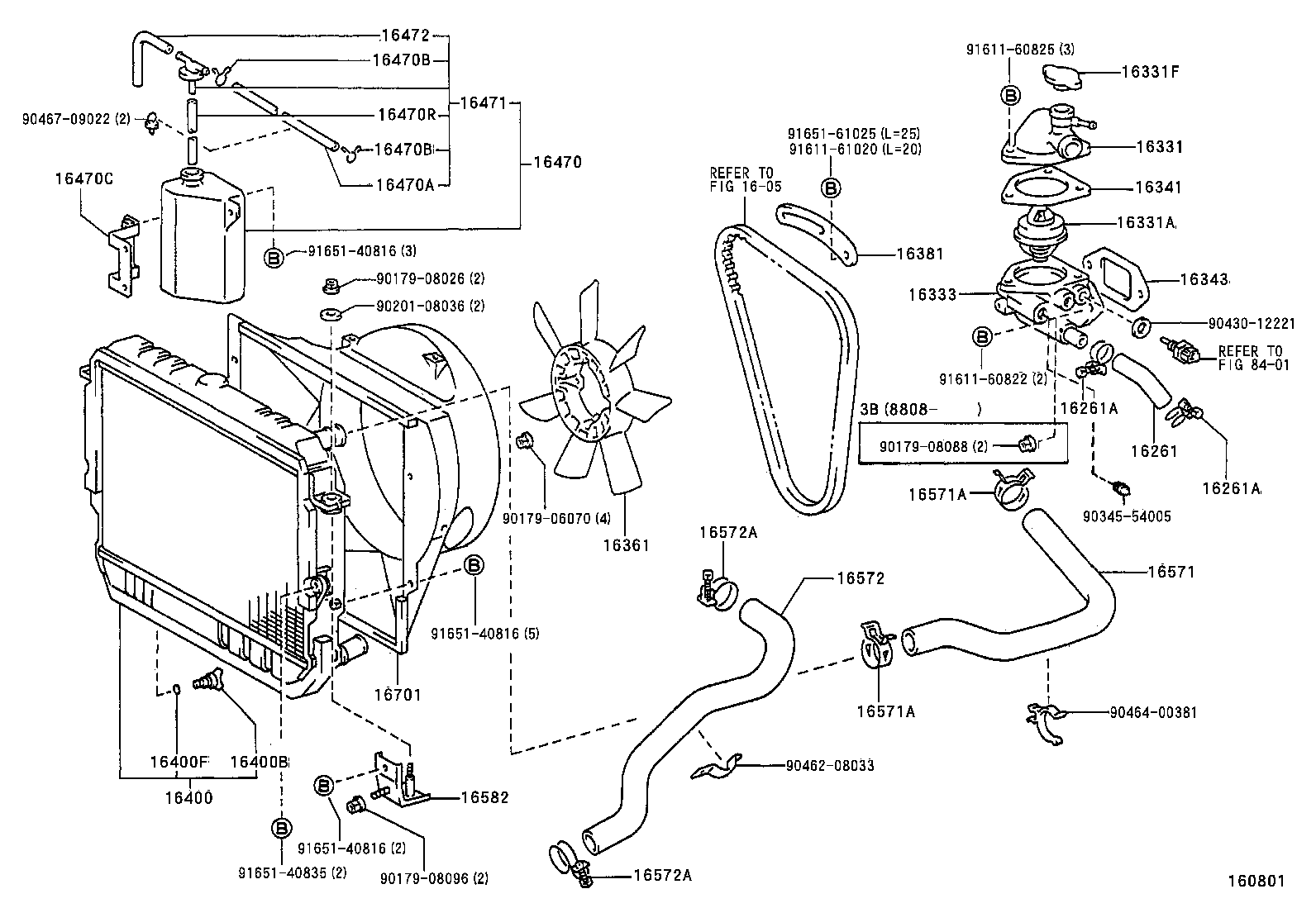 Salida de agua del radiador