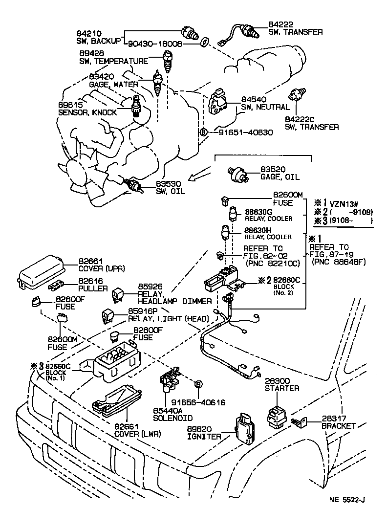 Interruptor y relé y computadora