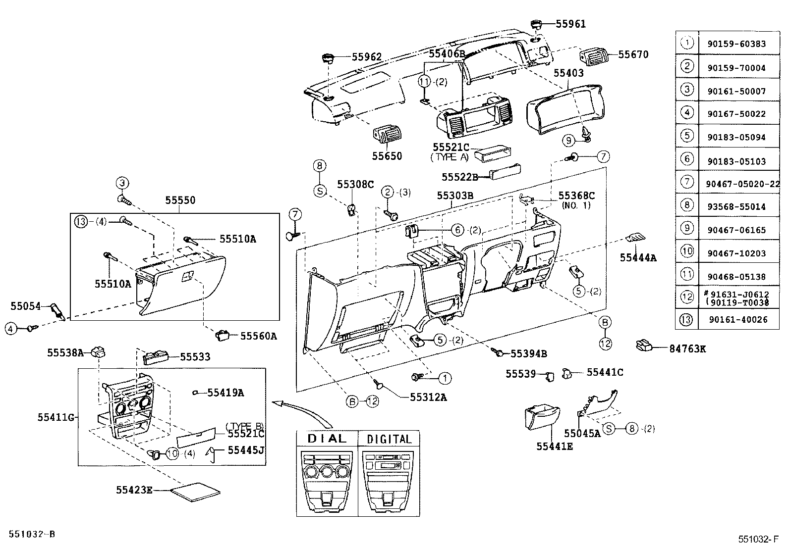 Instrument Panel Glove Compartment