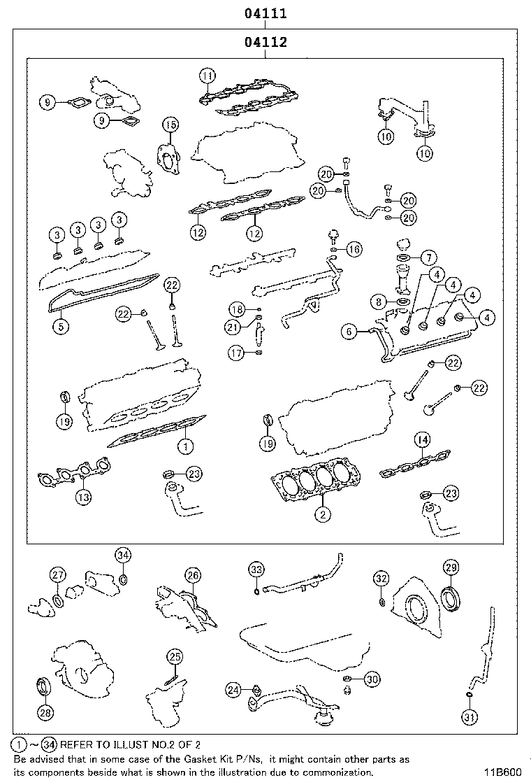 Kit de juntas de revisión del motor