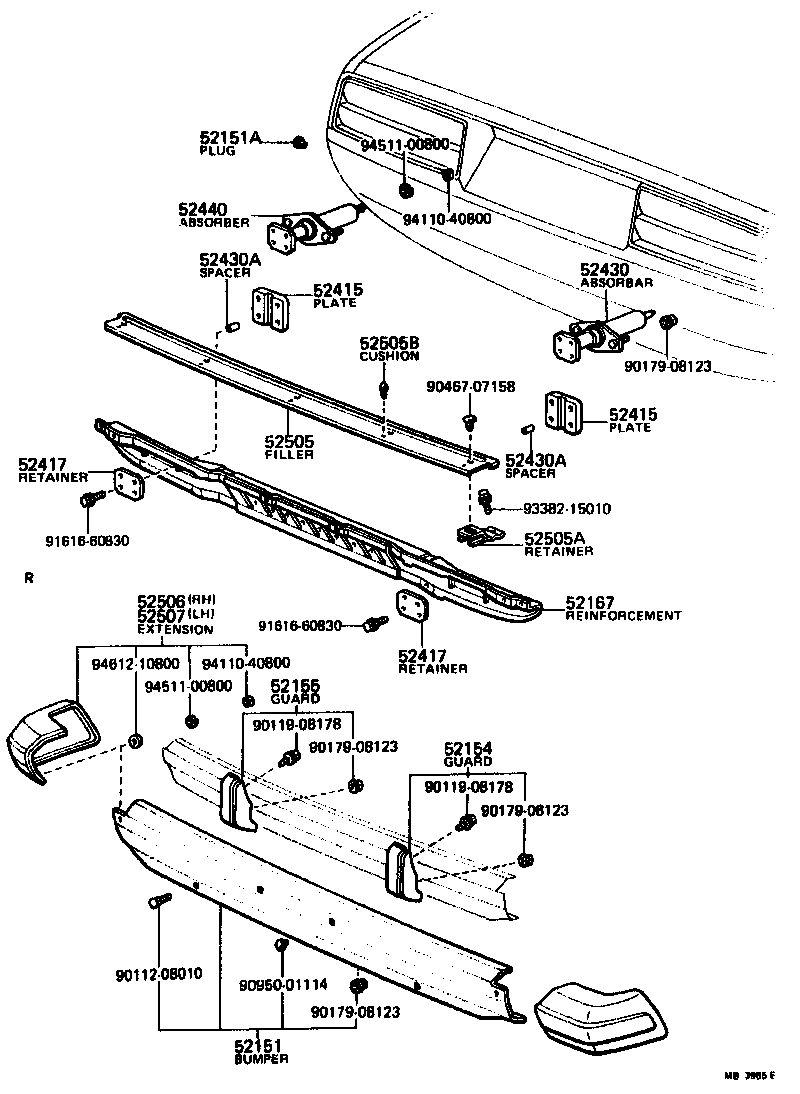 Rear Bumper & Bumper Stay