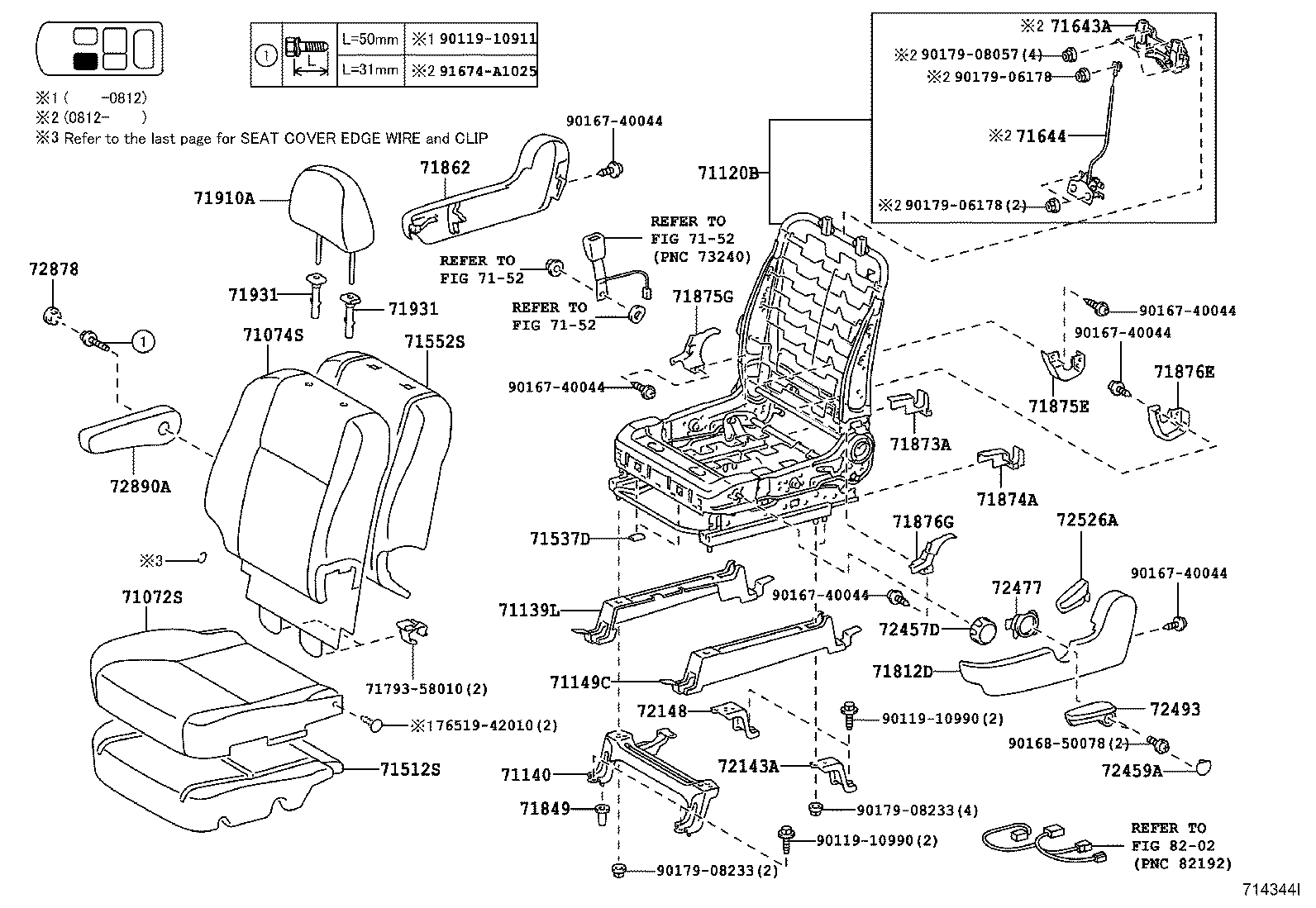 Asiento y pista del asiento