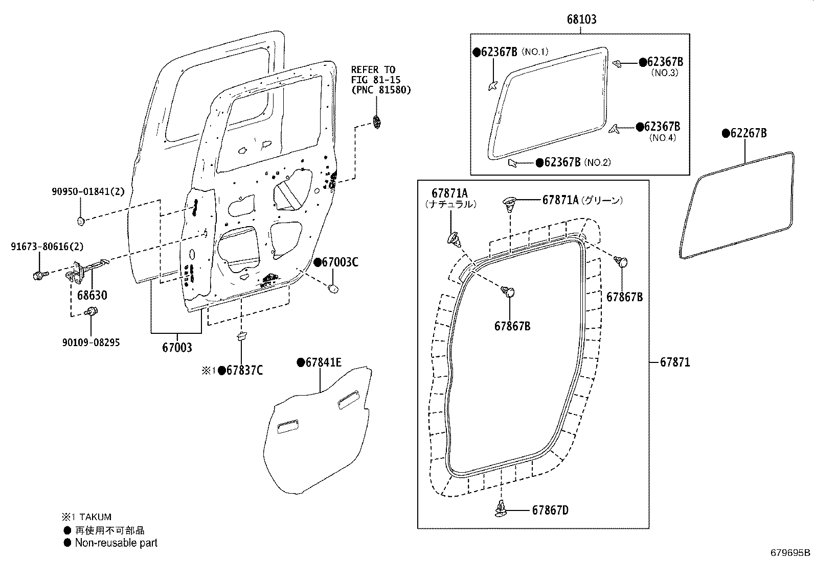 Rear Door Panel & Glass