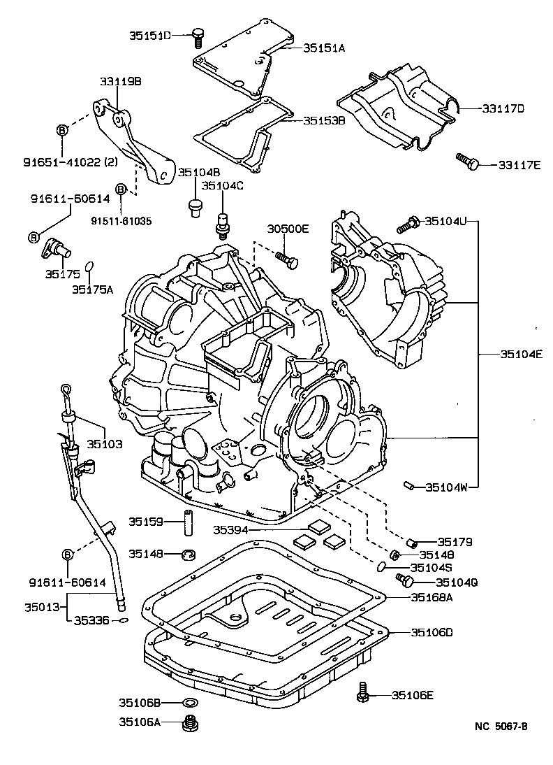 Transmission Case & Oil Pan