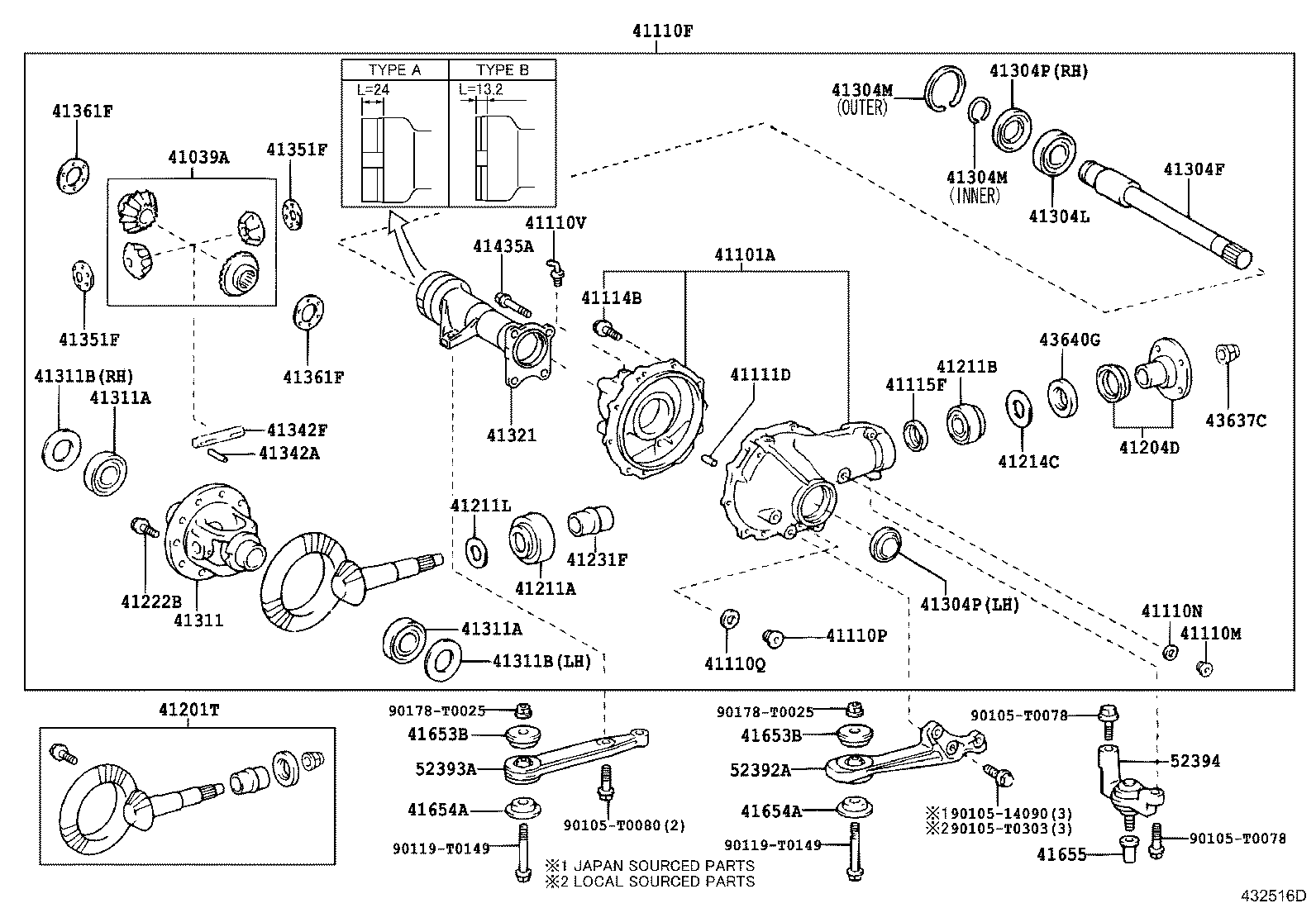 Front Axle Housing & Differential