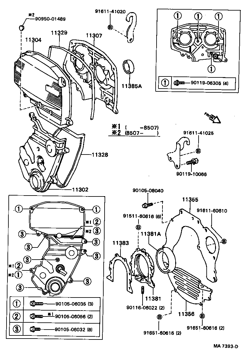 Timing Gear Cover & Rear End Plate
