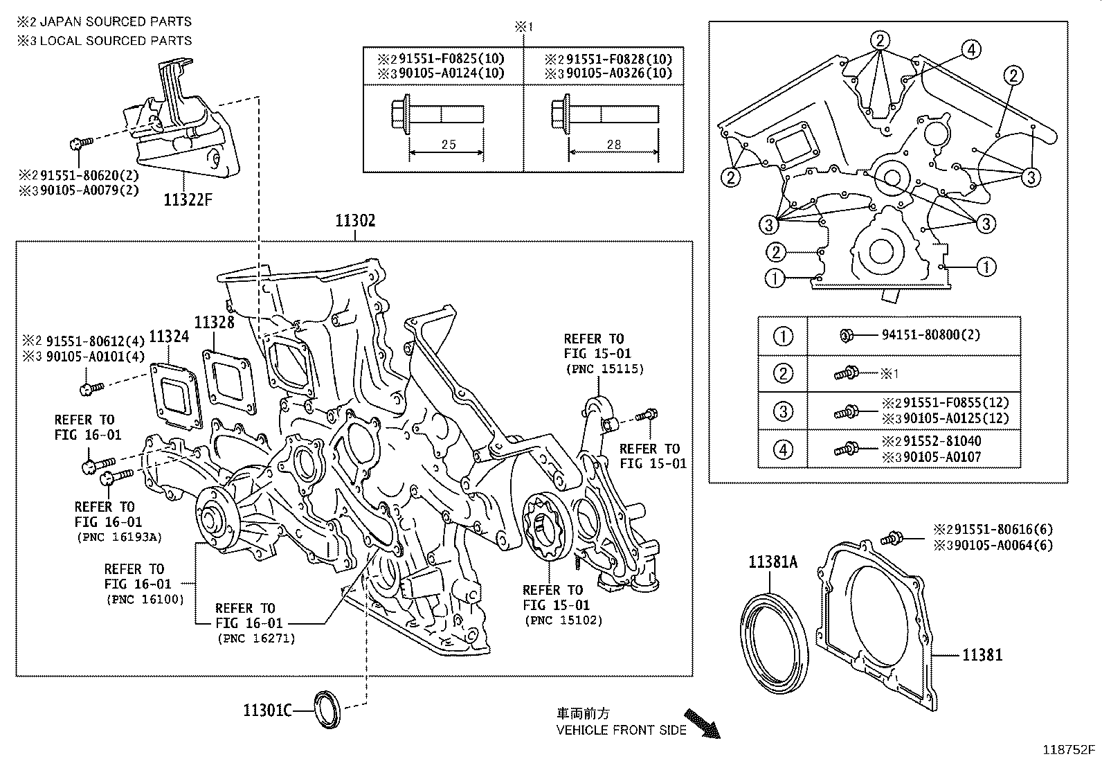 Timing Gear Cover & Rear End Plate