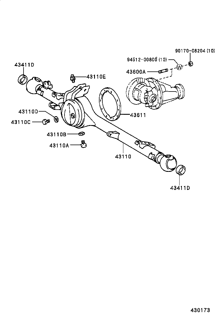 Front Axle Housing & Differential