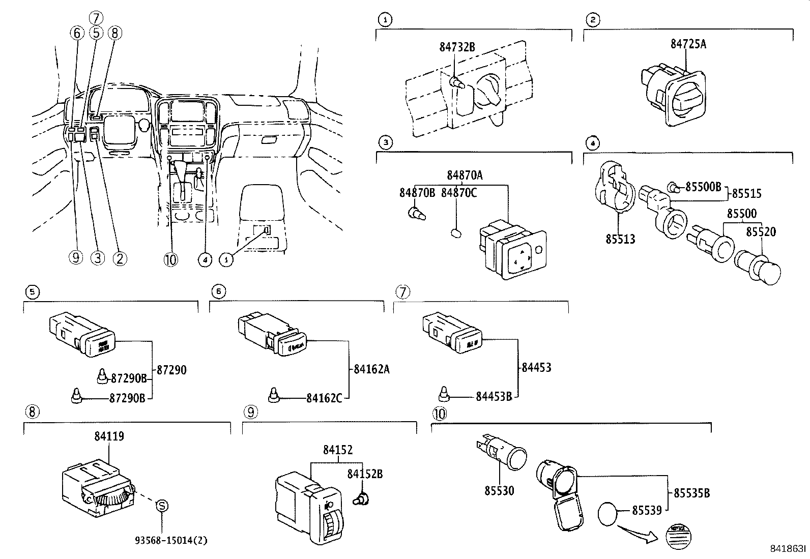 Interruptor y relé y computadora