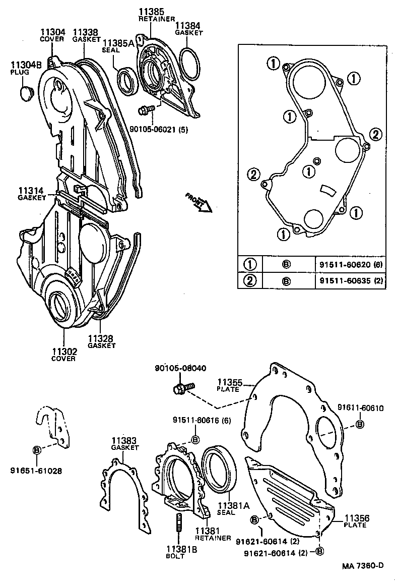 Timing Gear Cover & Rear End Plate