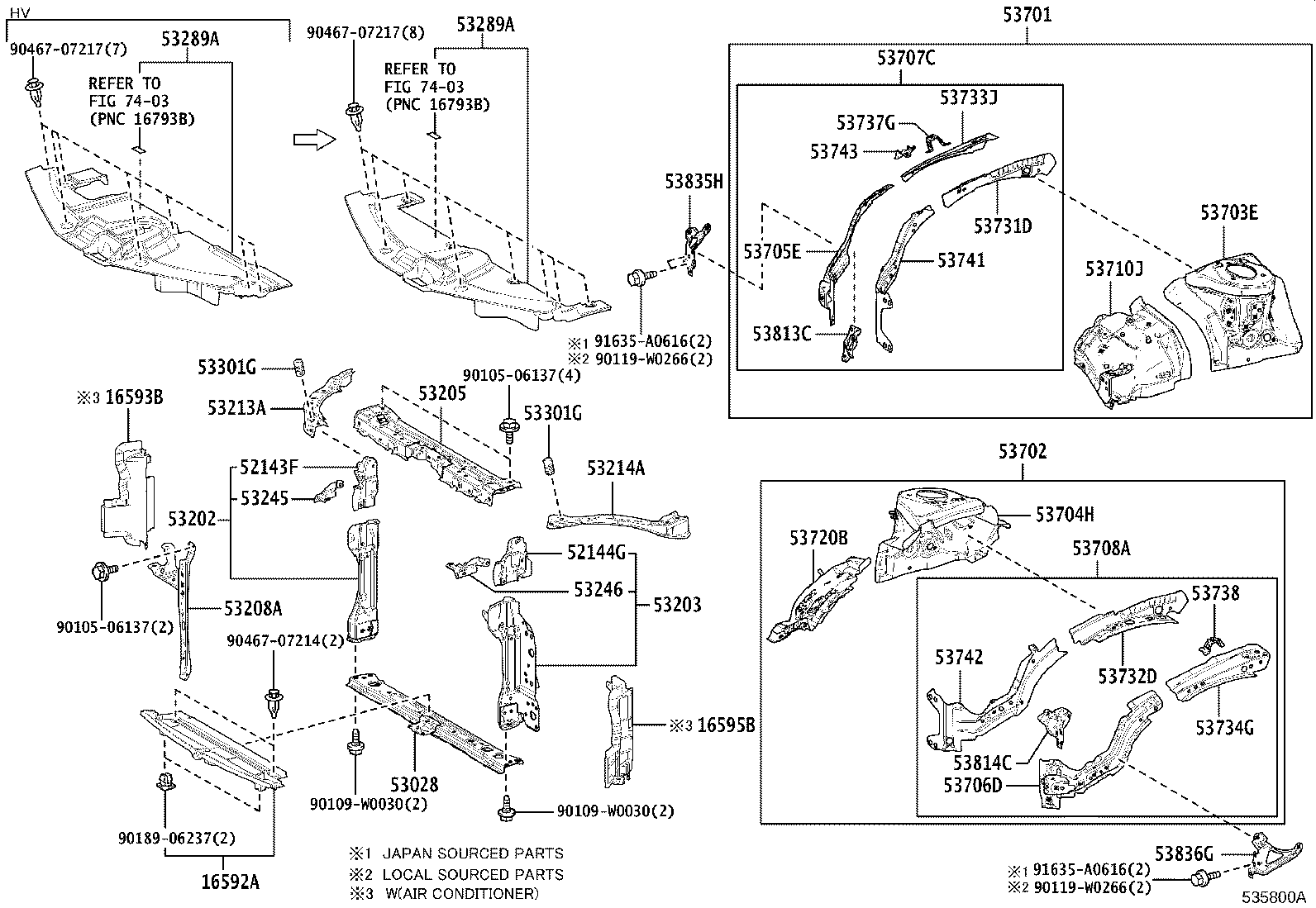 Front Fender Apron Dash Panel