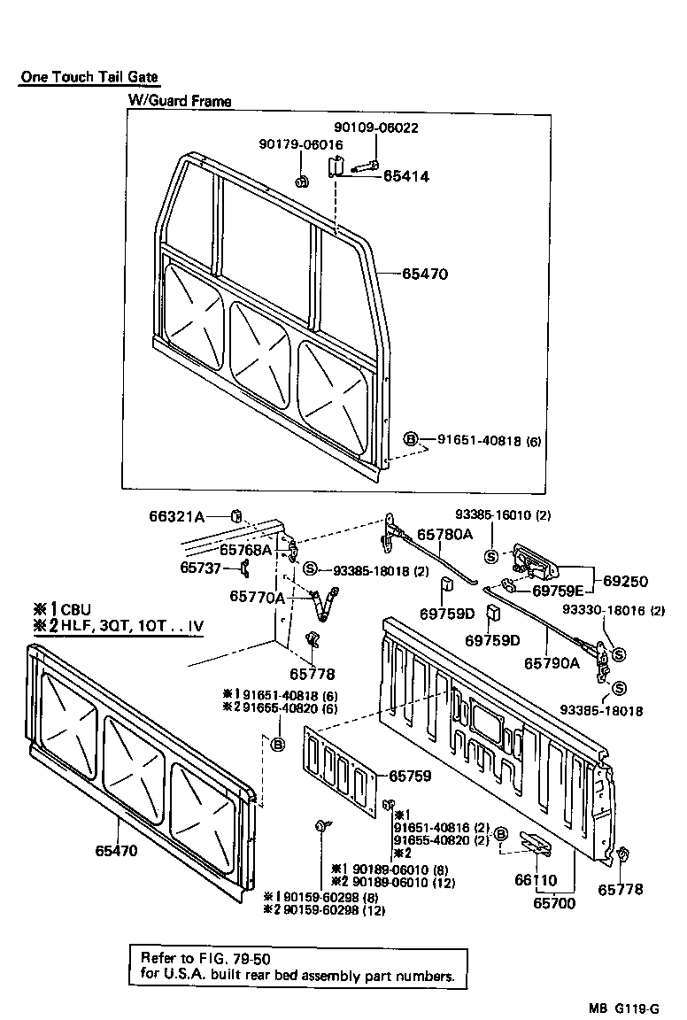 Rear Body Guard Frame Tail Gate