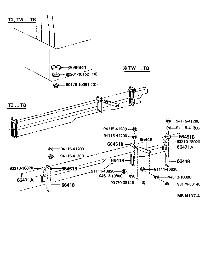 Montaje trasero del cuerpo