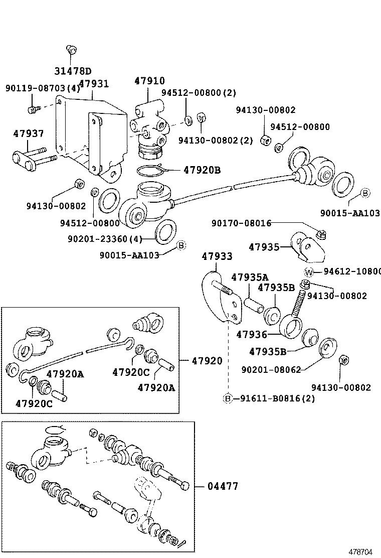 Abrazadera del tubo de freno