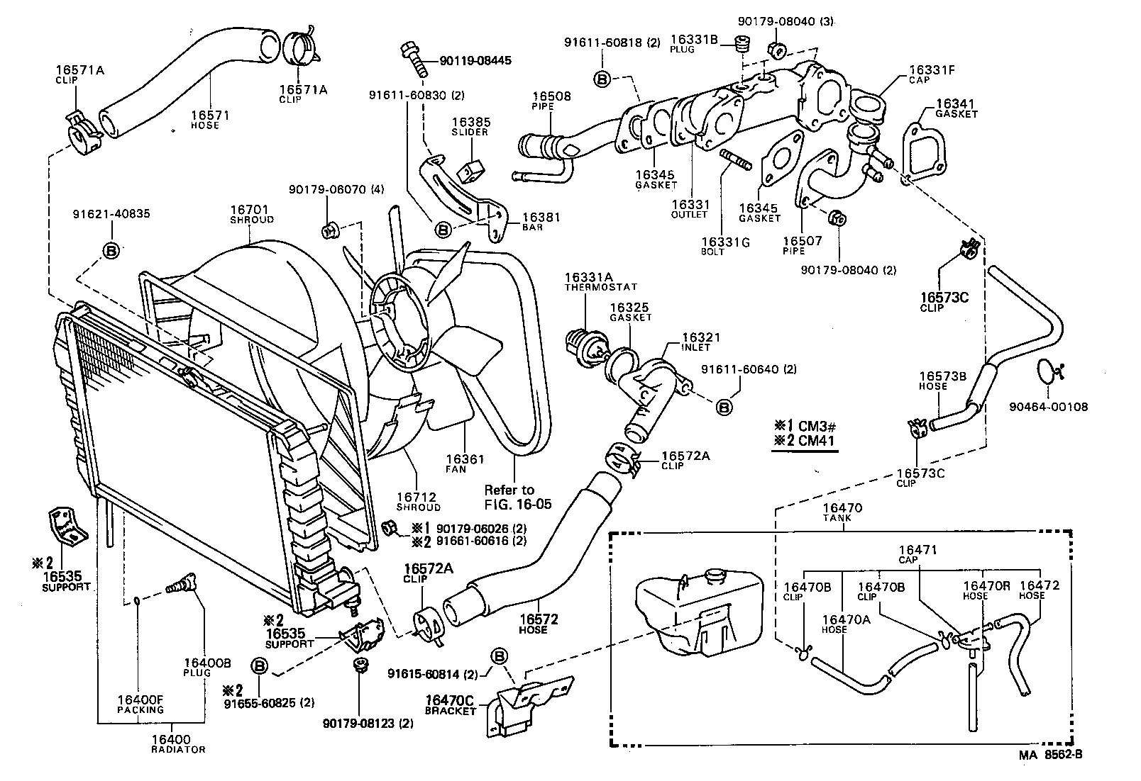 Radiator Water Outlet