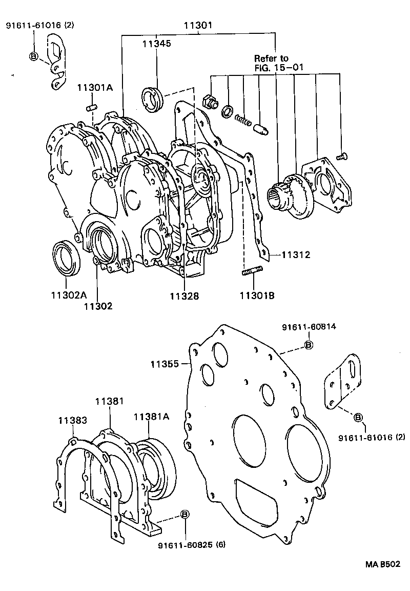 Timing Gear Cover & Rear End Plate