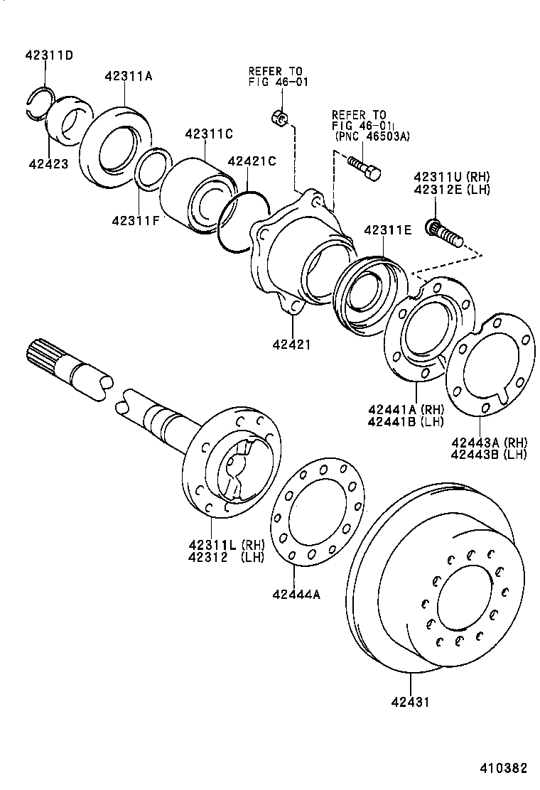 Rear Axle Shaft Hub